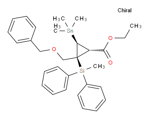 (1R,2S,3S)-ethyl 2-((benzyloxy)methyl)-2-(methyldiphenylsilyl)-3-(trimethylstannyl)cyclopropanecarboxylate