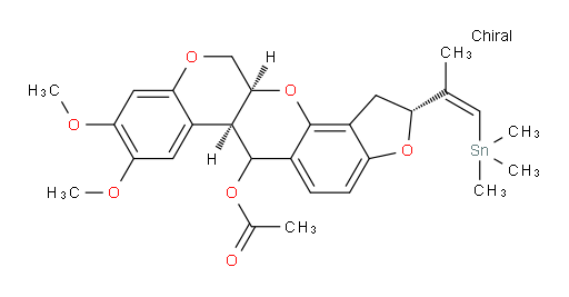 (2R,6aR,12aS)-8,9-dimethoxy-2-((Z)-1-(trimethylstannyl)prop-1-en-2-yl)-1,2,6,6a,12,12a-hexahydrochromeno[3,4-b]furo[2,3-h]chromen-6-yl acetate