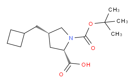 rac-(2R,4R)-1-[(tert-butoxy)carbonyl]-4-(cyclobutylmethyl)pyrrolidine-2-carboxylic acid