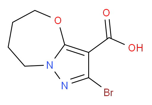 2-bromo-5H,6H,7H,8H-pyrazolo[3,2-b][1,3]oxazepine-3-carboxylic acid
