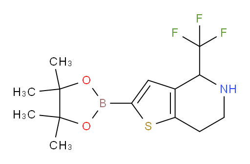 2-(4,4,5,5-tetramethyl-1,3,2-dioxaborolan-2-yl)-4-(trifluoromethyl)-4H,5H,6H,7H-thieno[3,2-c]pyridine