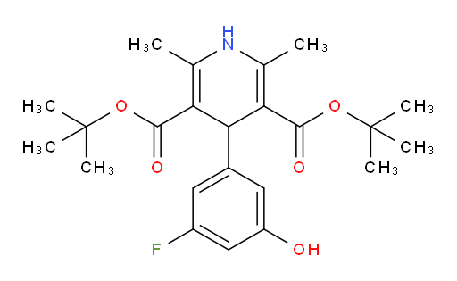 3,5-di-tert-butyl 4-(3-fluoro-5-hydroxyphenyl)-2,6-dimethyl-1,4-dihydropyridine-3,5-dicarboxylate