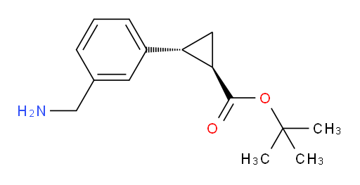 rac-tert-butyl (1R,2R)-2-[3-(aminomethyl)phenyl]cyclopropane-1-carboxylate