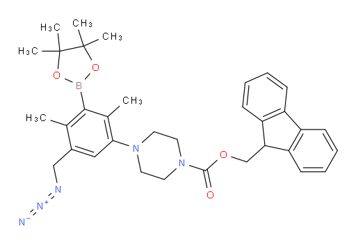 (9H-fluoren-9-yl)methyl 4-[5-(azidomethyl)-2,4-dimethyl-3-(4,4,5,5-tetramethyl-1,3,2-dioxaborolan-2-yl)phenyl]piperazine-1-carboxylate