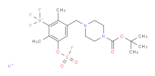 potassium [3-({4-[(tert-butoxy)carbonyl]piperazin-1-yl}methyl)-5-[(fluorosulfonyl)oxy]-2,6-dimethylphenyl]trifluoroboranuide
