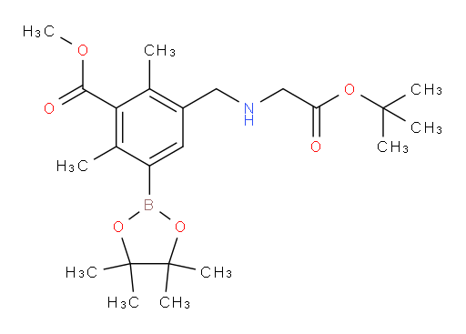 methyl 3-({[2-(tert-butoxy)-2-oxoethyl]amino}methyl)-2,6-dimethyl-5-(4,4,5,5-tetramethyl-1,3,2-dioxaborolan-2-yl)benzoate