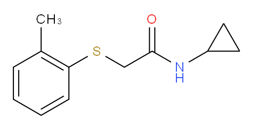 N-cyclopropyl-2-[(2-methylphenyl)sulfanyl]acetamide
