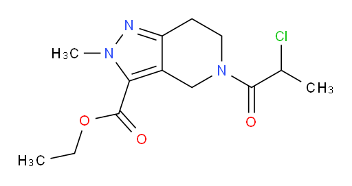 ethyl 5-(2-chloropropanoyl)-2-methyl-2H,4H,5H,6H,7H-pyrazolo[4,3-c]pyridine-3-carboxylate