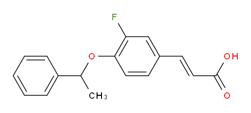 3-[3-fluoro-4-(1-phenylethoxy)phenyl]prop-2-enoic acid