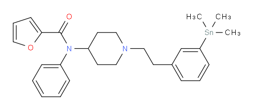 N-phenyl-N-(1-(3-(trimethylstannyl)phenethyl)piperidin-4-yl)furan-2-carboxamide