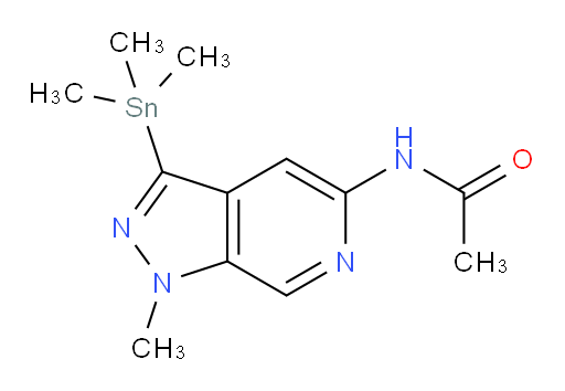 N-(1-methyl-3-(trimethylstannyl)-1H-pyrazolo[3,4-c]pyridin-5-yl)acetamide