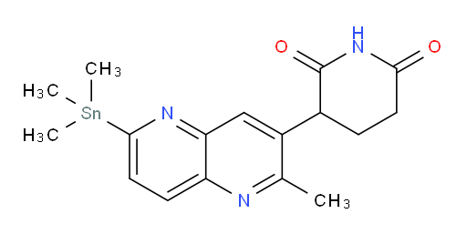 3-(2-methyl-6-(trimethylstannyl)-1,5-naphthyridin-3-yl)piperidine-2,6-dione