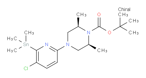 (2R,6S)-tert-butyl 4-(5-chloro-6-(trimethylstannyl)pyridin-2-yl)-2,6-dimethylpiperazine-1-carboxylate