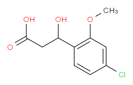 3-(4-chloro-2-methoxyphenyl)-3-hydroxypropanoic acid