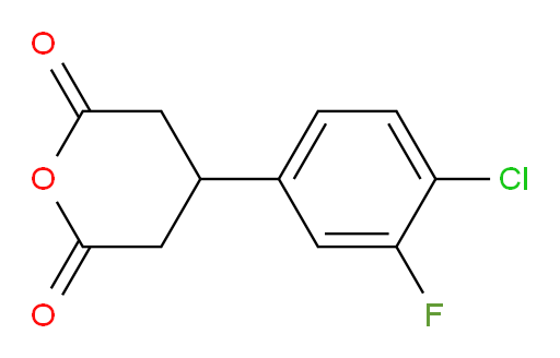 4-(4-chloro-3-fluorophenyl)oxane-2,6-dione