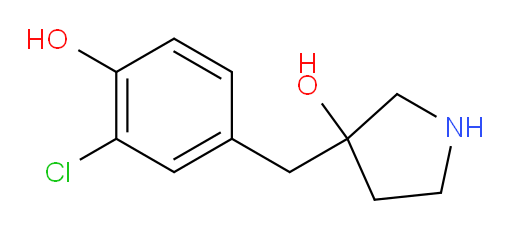 3-[(3-chloro-4-hydroxyphenyl)methyl]pyrrolidin-3-ol