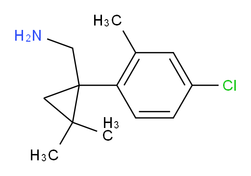 [1-(4-chloro-2-methylphenyl)-2,2-dimethylcyclopropyl]methanamine
