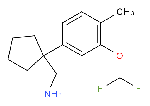 {1-[3-(difluoromethoxy)-4-methylphenyl]cyclopentyl}methanamine