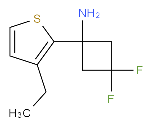 1-(3-ethylthiophen-2-yl)-3,3-difluorocyclobutan-1-amine