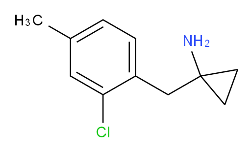 1-[(2-chloro-4-methylphenyl)methyl]cyclopropan-1-amine