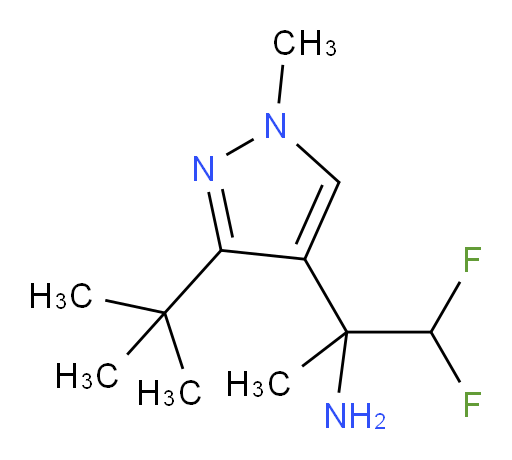 2-(3-tert-butyl-1-methyl-1H-pyrazol-4-yl)-1,1-difluoropropan-2-amine