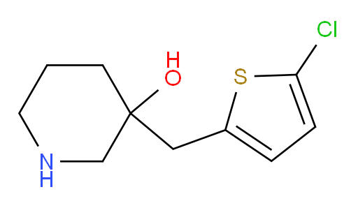 3-[(5-chlorothiophen-2-yl)methyl]piperidin-3-ol