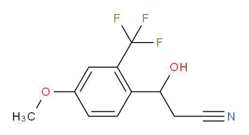 3-hydroxy-3-[4-methoxy-2-(trifluoromethyl)phenyl]propanenitrile