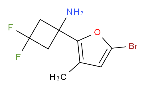 1-(5-bromo-3-methylfuran-2-yl)-3,3-difluorocyclobutan-1-amine