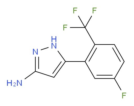 5-[5-fluoro-2-(trifluoromethyl)phenyl]-1H-pyrazol-3-amine