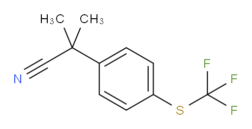 2-methyl-2-{4-[(trifluoromethyl)sulfanyl]phenyl}propanenitrile