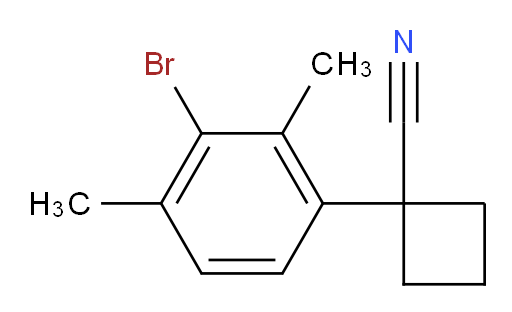 1-(3-bromo-2,4-dimethylphenyl)cyclobutane-1-carbonitrile