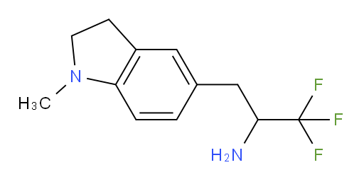 1,1,1-trifluoro-3-(1-methyl-2,3-dihydro-1H-indol-5-yl)propan-2-amine