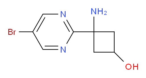 3-amino-3-(5-bromopyrimidin-2-yl)cyclobutan-1-ol