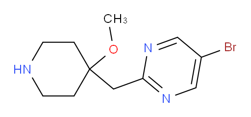 5-bromo-2-[(4-methoxypiperidin-4-yl)methyl]pyrimidine
