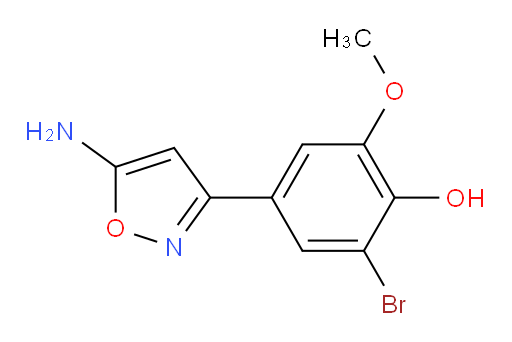 4-(5-amino-1,2-oxazol-3-yl)-2-bromo-6-methoxyphenol