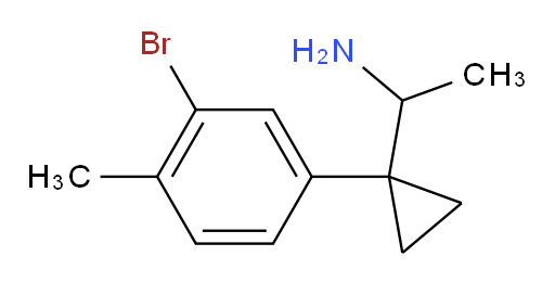 1-[1-(3-bromo-4-methylphenyl)cyclopropyl]ethan-1-amine