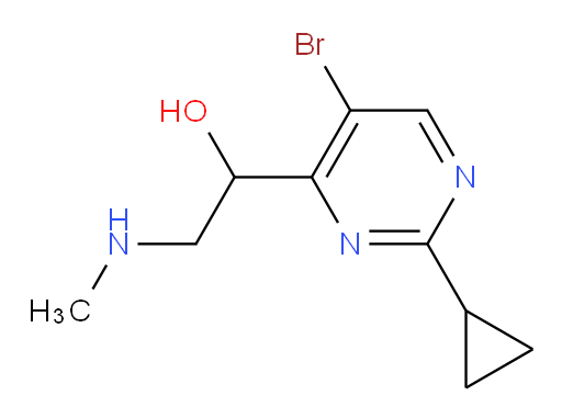 1-(5-bromo-2-cyclopropylpyrimidin-4-yl)-2-(methylamino)ethan-1-ol