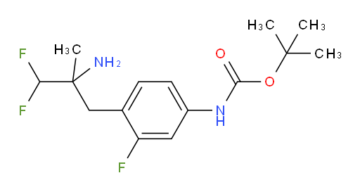 tert-butyl N-[4-(2-amino-3,3-difluoro-2-methylpropyl)-3-fluorophenyl]carbamate