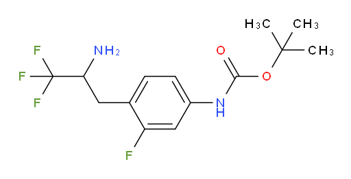 tert-butyl N-[4-(2-amino-3,3,3-trifluoropropyl)-3-fluorophenyl]carbamate