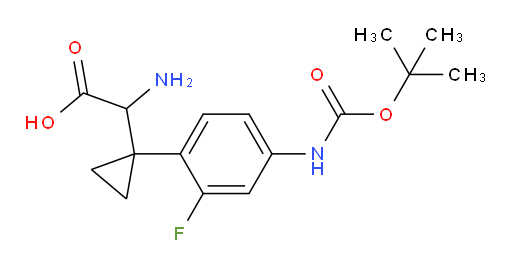 2-amino-2-[1-(4-{[(tert-butoxy)carbonyl]amino}-2-fluorophenyl)cyclopropyl]acetic acid