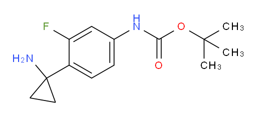 tert-butyl N-[4-(1-aminocyclopropyl)-3-fluorophenyl]carbamate