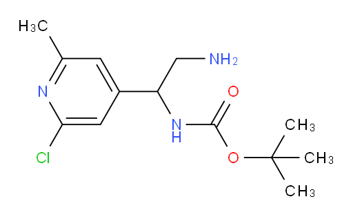 tert-butyl N-[2-amino-1-(2-chloro-6-methylpyridin-4-yl)ethyl]carbamate