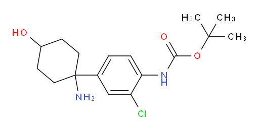 tert-butyl N-[4-(1-amino-4-hydroxycyclohexyl)-2-chlorophenyl]carbamate