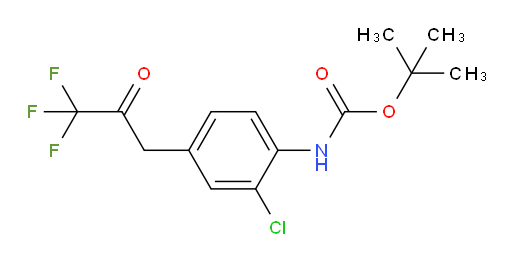tert-butyl N-[2-chloro-4-(3,3,3-trifluoro-2-oxopropyl)phenyl]carbamate