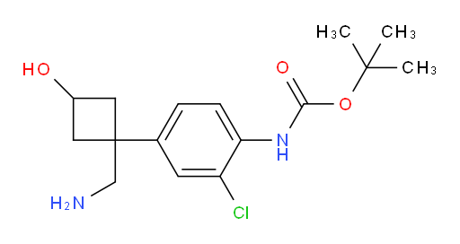 tert-butyl N-{4-[1-(aminomethyl)-3-hydroxycyclobutyl]-2-chlorophenyl}carbamate