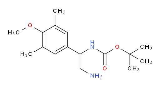 tert-butyl N-[2-amino-1-(4-methoxy-3,5-dimethylphenyl)ethyl]carbamate