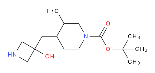 tert-butyl 4-[(3-hydroxyazetidin-3-yl)methyl]-3-methylpiperidine-1-carboxylate