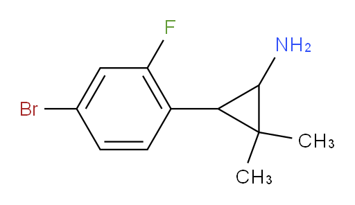 3-(4-bromo-2-fluorophenyl)-2,2-dimethylcyclopropan-1-amine