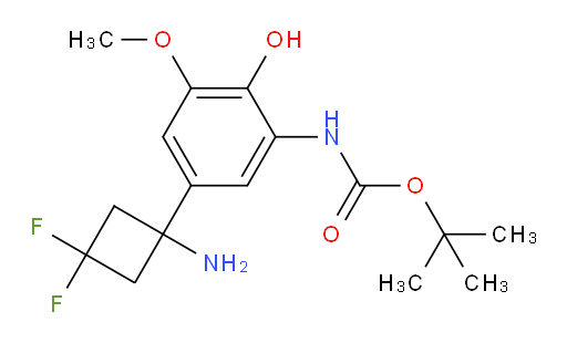 tert-butyl N-[5-(1-amino-3,3-difluorocyclobutyl)-2-hydroxy-3-methoxyphenyl]carbamate