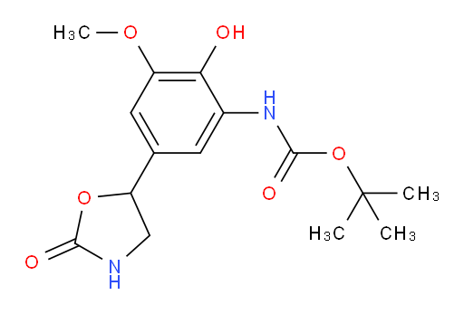 tert-butyl N-[2-hydroxy-3-methoxy-5-(2-oxo-1,3-oxazolidin-5-yl)phenyl]carbamate